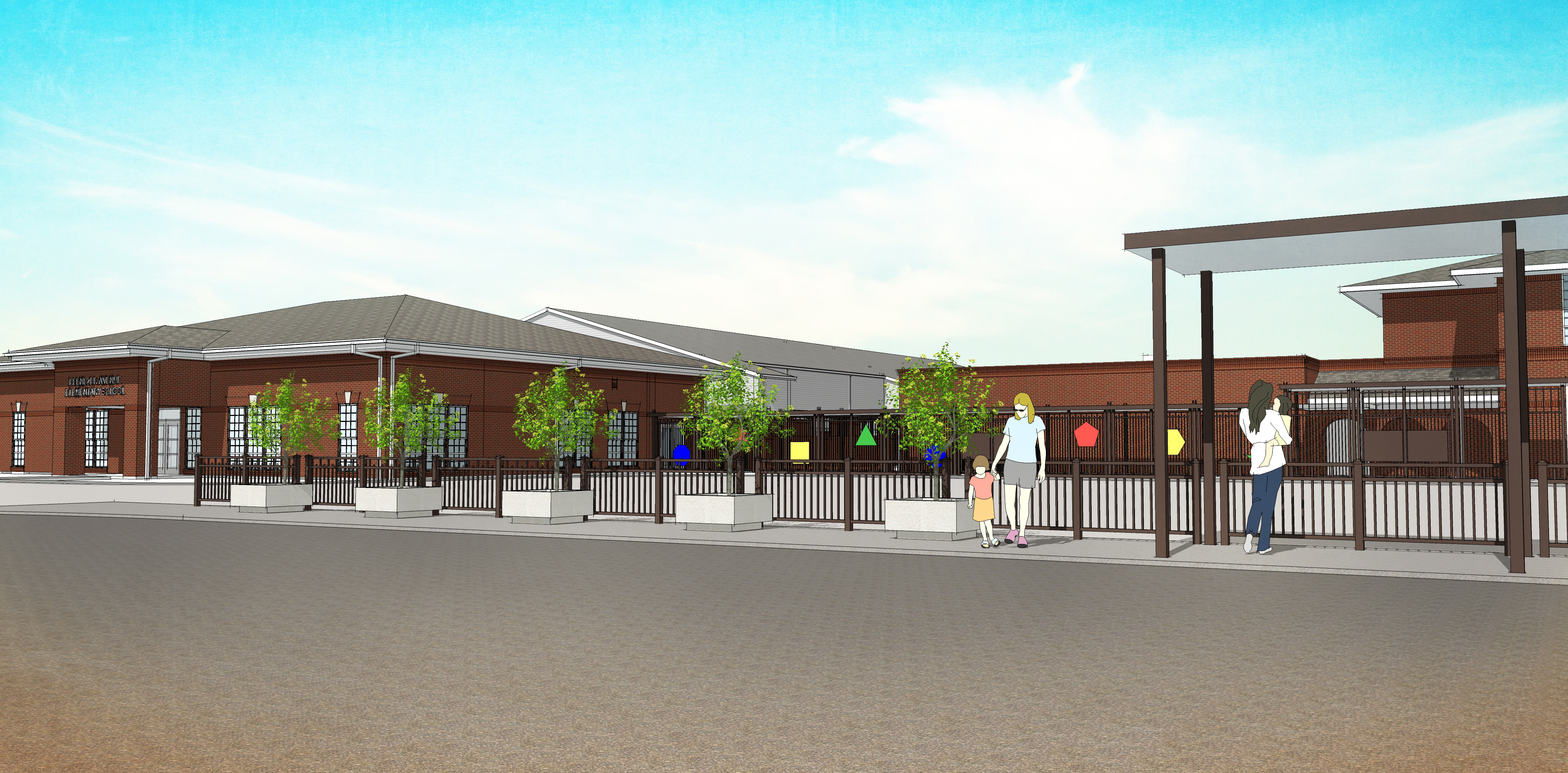 exterior view of the new Montessori school 